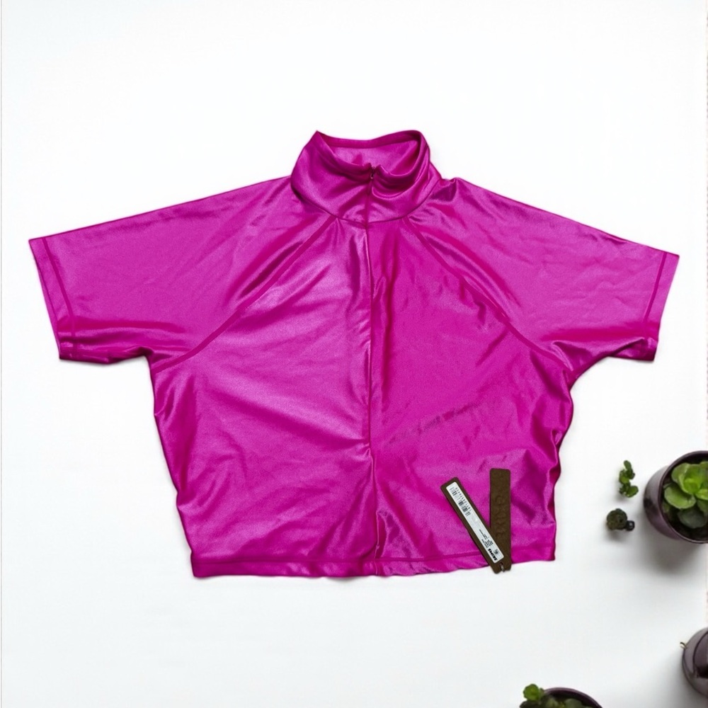 🔥 SKIMS Glossy Swim Top | Neon Pink | L🔥 - Picture 4 of 10
